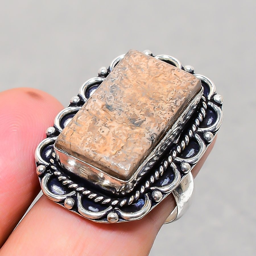 Bronzite Jasper 925 Sterling Silver Gemstone Handmade Jewelry Ring 6.75″ RP 3531