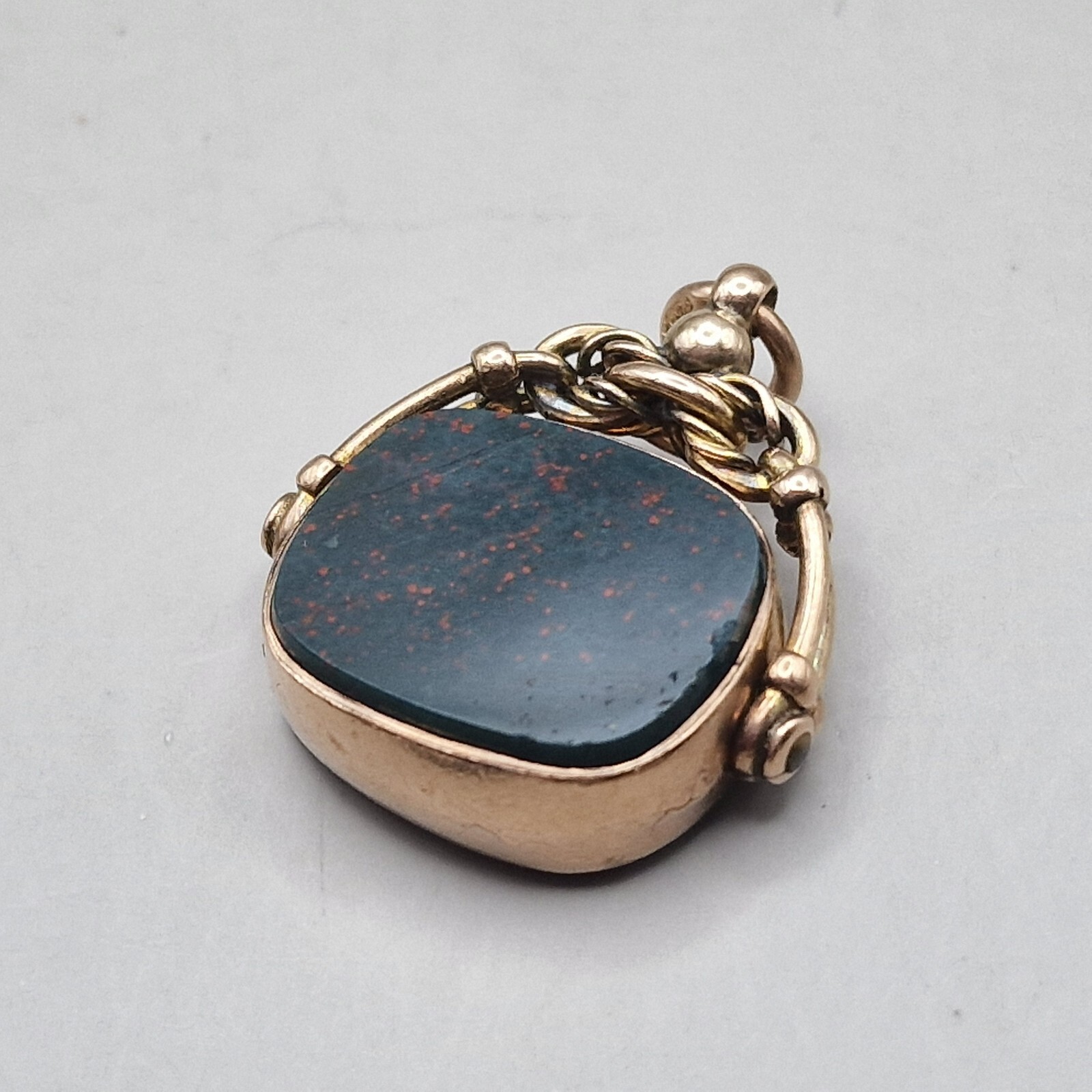 Antique 9ct Gold Spinner Fob Pendant Birmingham 1895