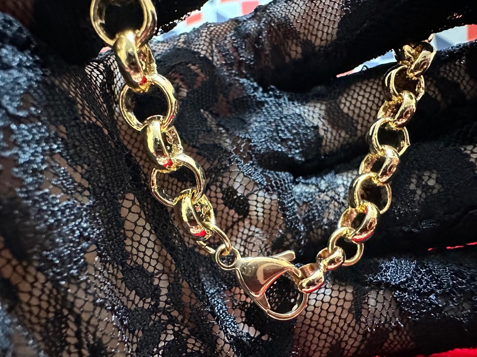 18k 18carat yellow gold plated Unisex Rolo Bracelet ,Necklace ,Anklet 10cm-90cm
