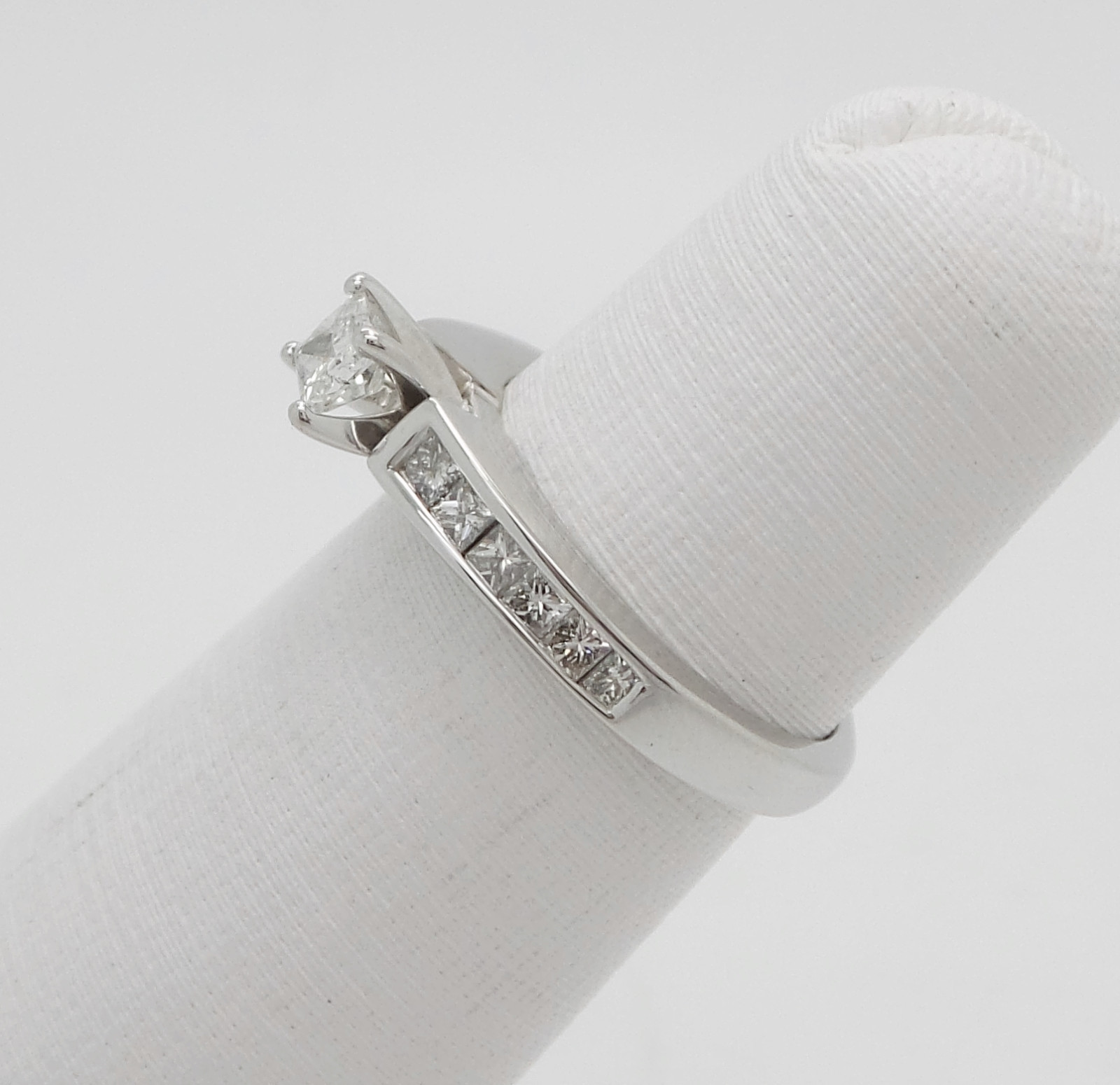 3/4CT Natural Diamond Anniversary Engagement Wedding Bridal Ring 14K White Gold