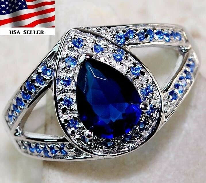 3CT Heat Treated Kyanite 925 Solid Sterling Silver Ring Sz 8 JB1-9