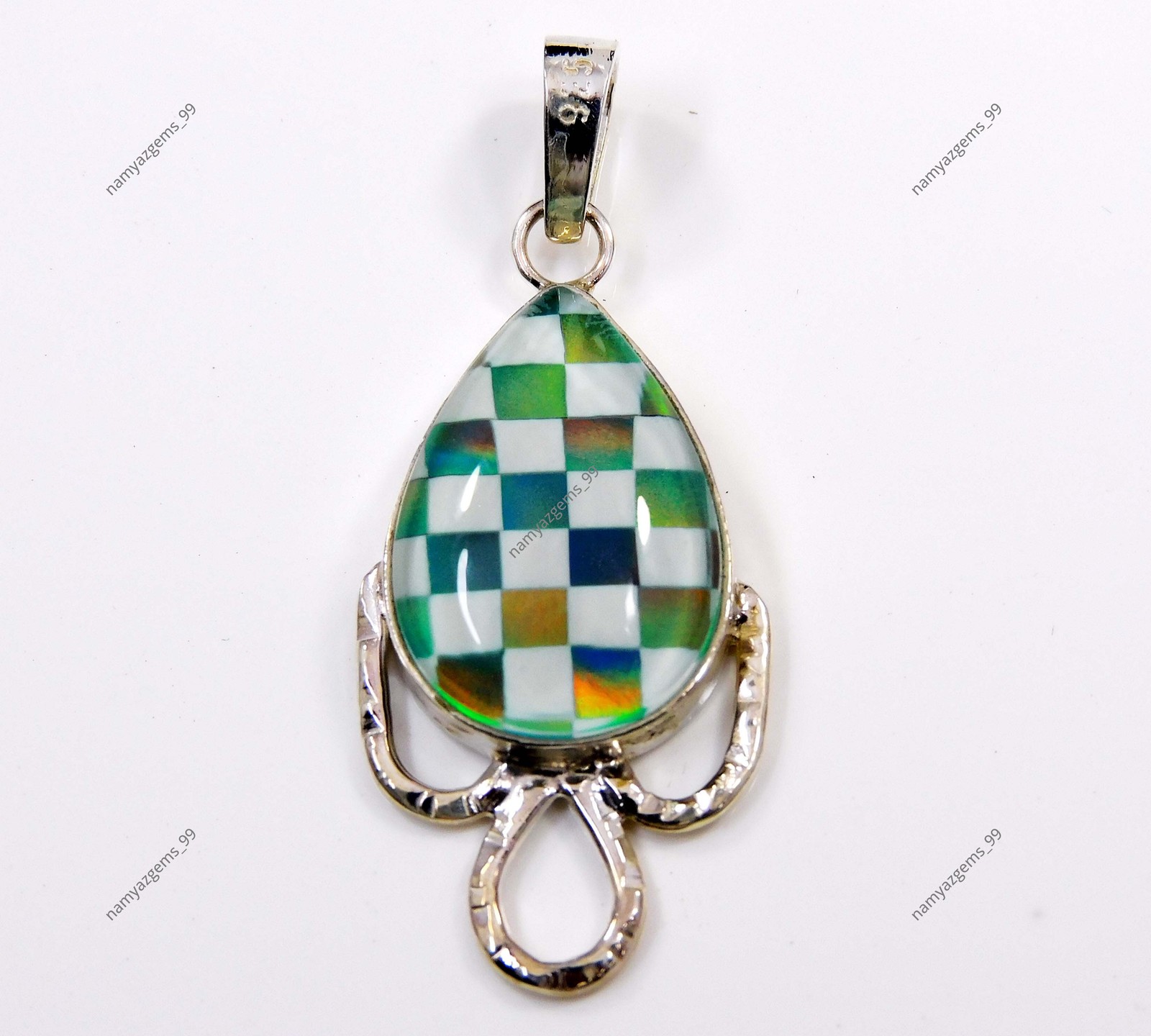 Beautiful 925 Sterling Silver Pendant 24.20 Ct Australian Opal Pendant Gemstone