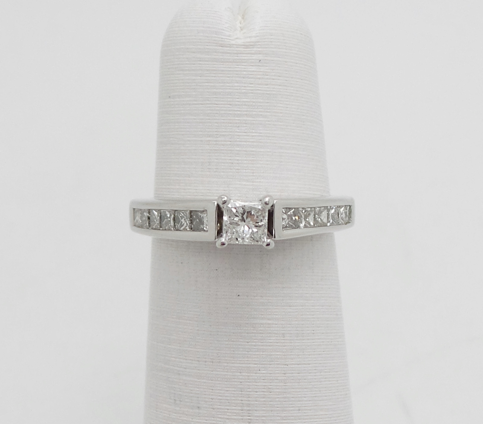 3/4CT Natural Diamond Anniversary Engagement Wedding Bridal Ring 14K White Gold