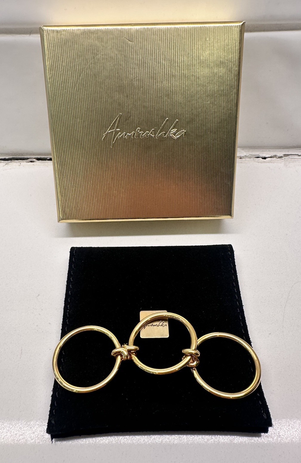 NEW Annoushka 14k 14ct Yellow Gold Knuckle Tri Ring 12.50g $3,750 FREE Shipping