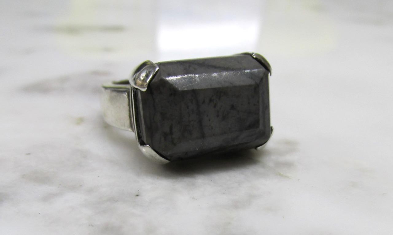 Ail Aluma Unknown Stone Sterling Silver Ring ~ Size 7 ~ 9.8g ~ 5-C415