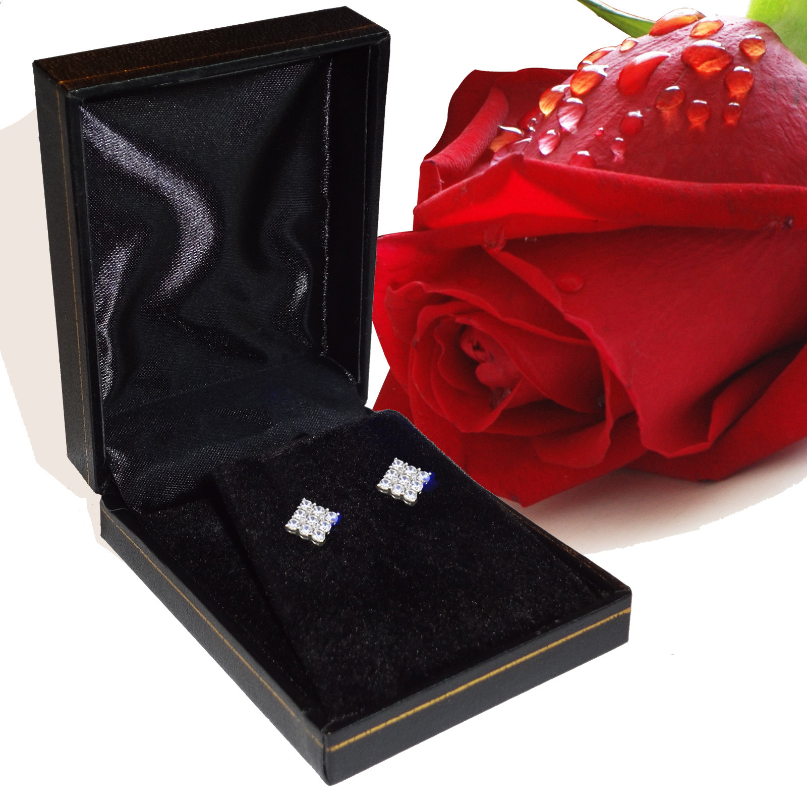 2.10 CT ROUND CUT GRA MOISSANITE EARRINGS 14K YELLOW GOLD STUDS SCREW-BACK GIFT