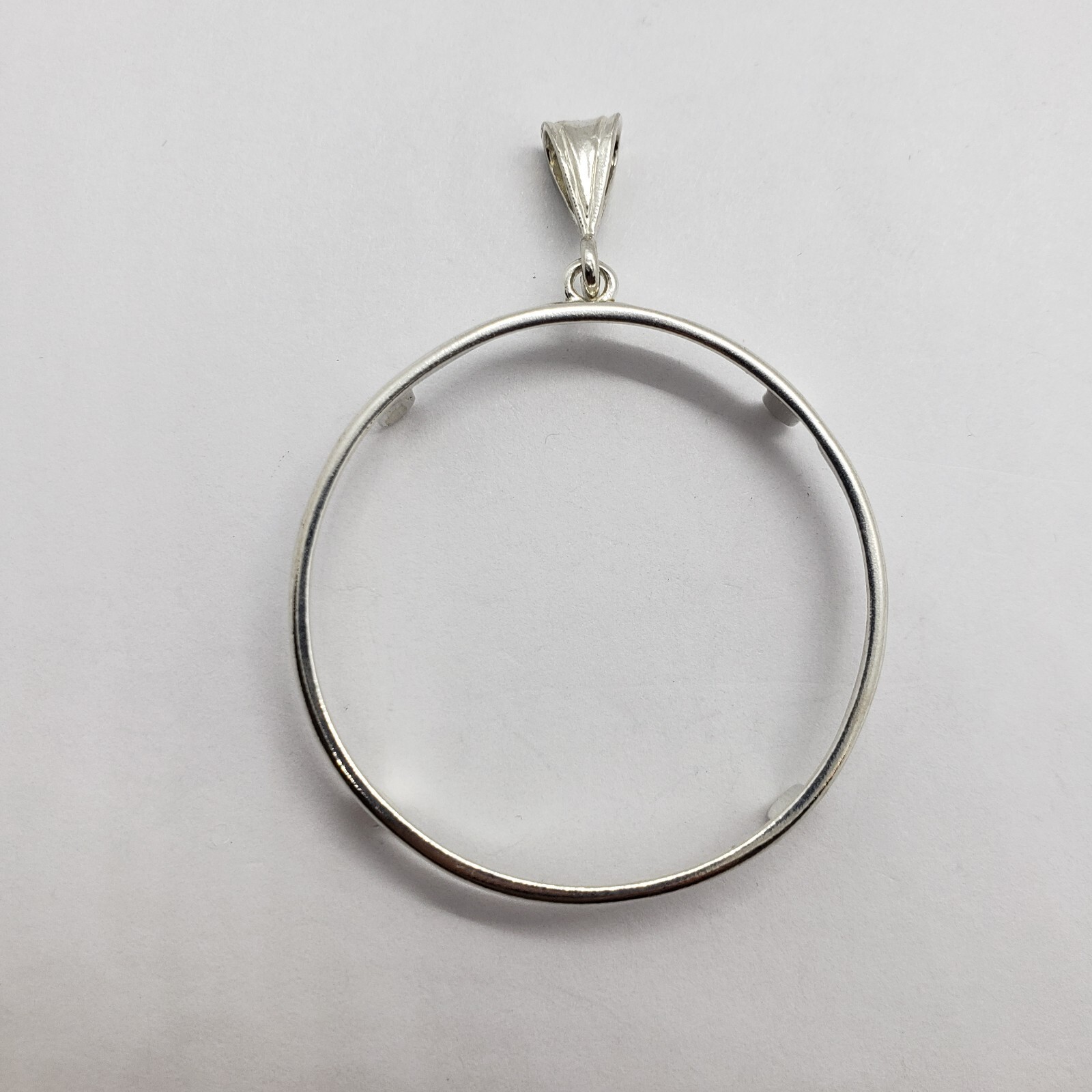 Sterling Silver Silver Eagle Bezel 41 mm Coins Prong Back 1 oz Coin Round Edge