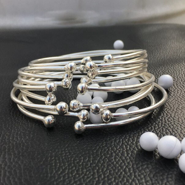 Thick Set of 7 Pure 925 Sterling Silver Bangle West Indian Bangle For Women #017