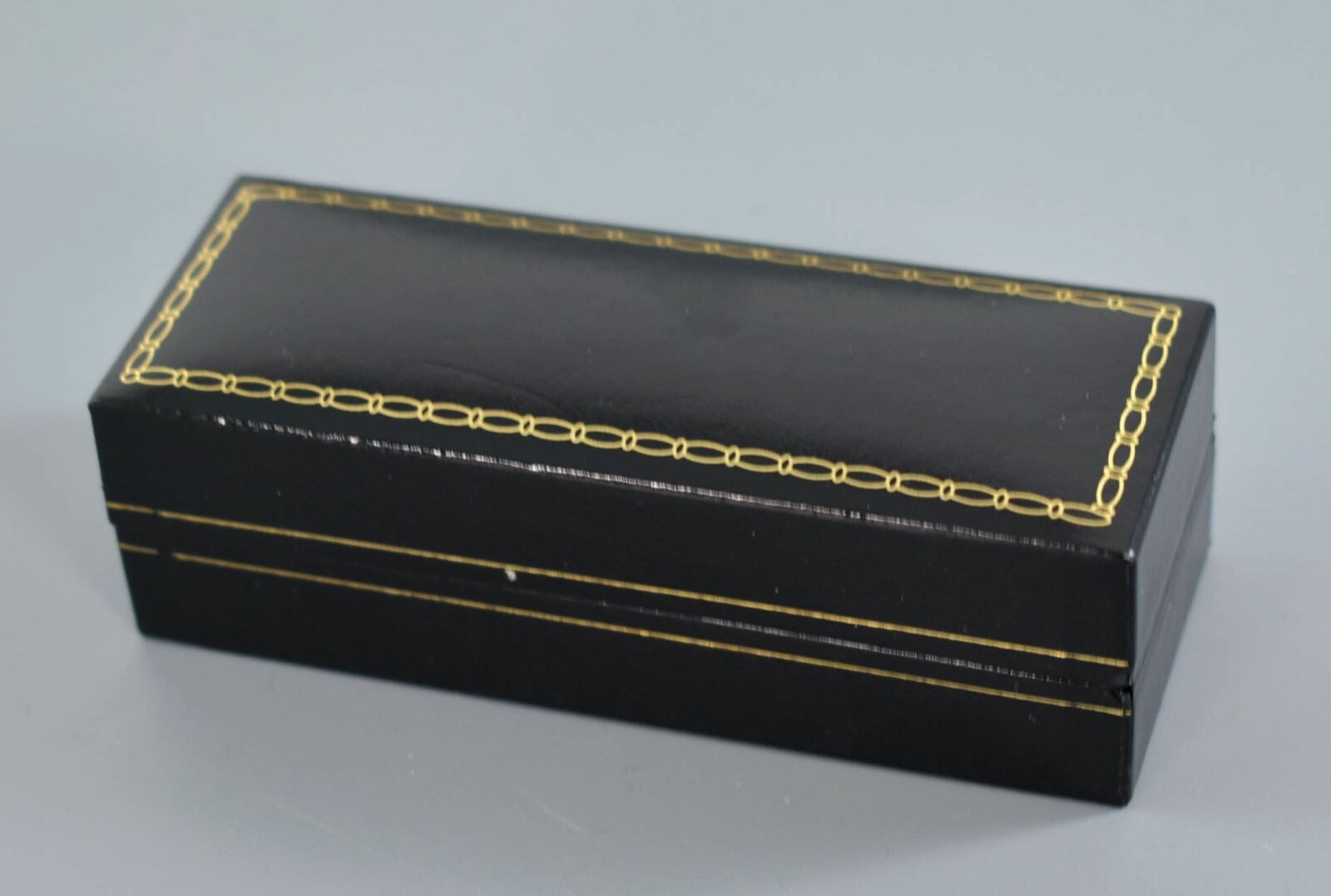 ANTIQUE ART DECO OCTAGONAL ONYX and DIAMOND GOLD STICK PIN c1920
