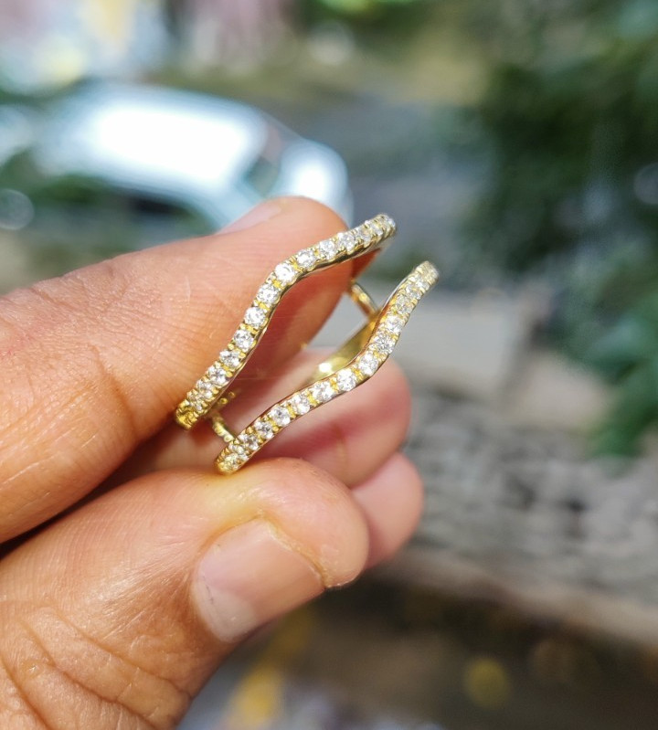 2.20Ct Round Lab Created Diamond Enhancer Engagement Ring 14K Yellow Gold Plated