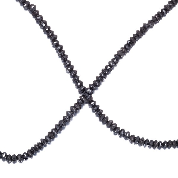 Black Diamond 30.3ct Necklace 18K 750 White Gold