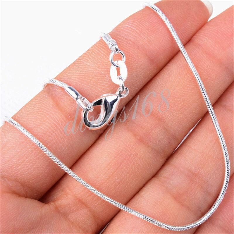 Genuine Unisex 925 Sterling Silver 30 inch Long 1.2mm Round Snake Chain Necklace