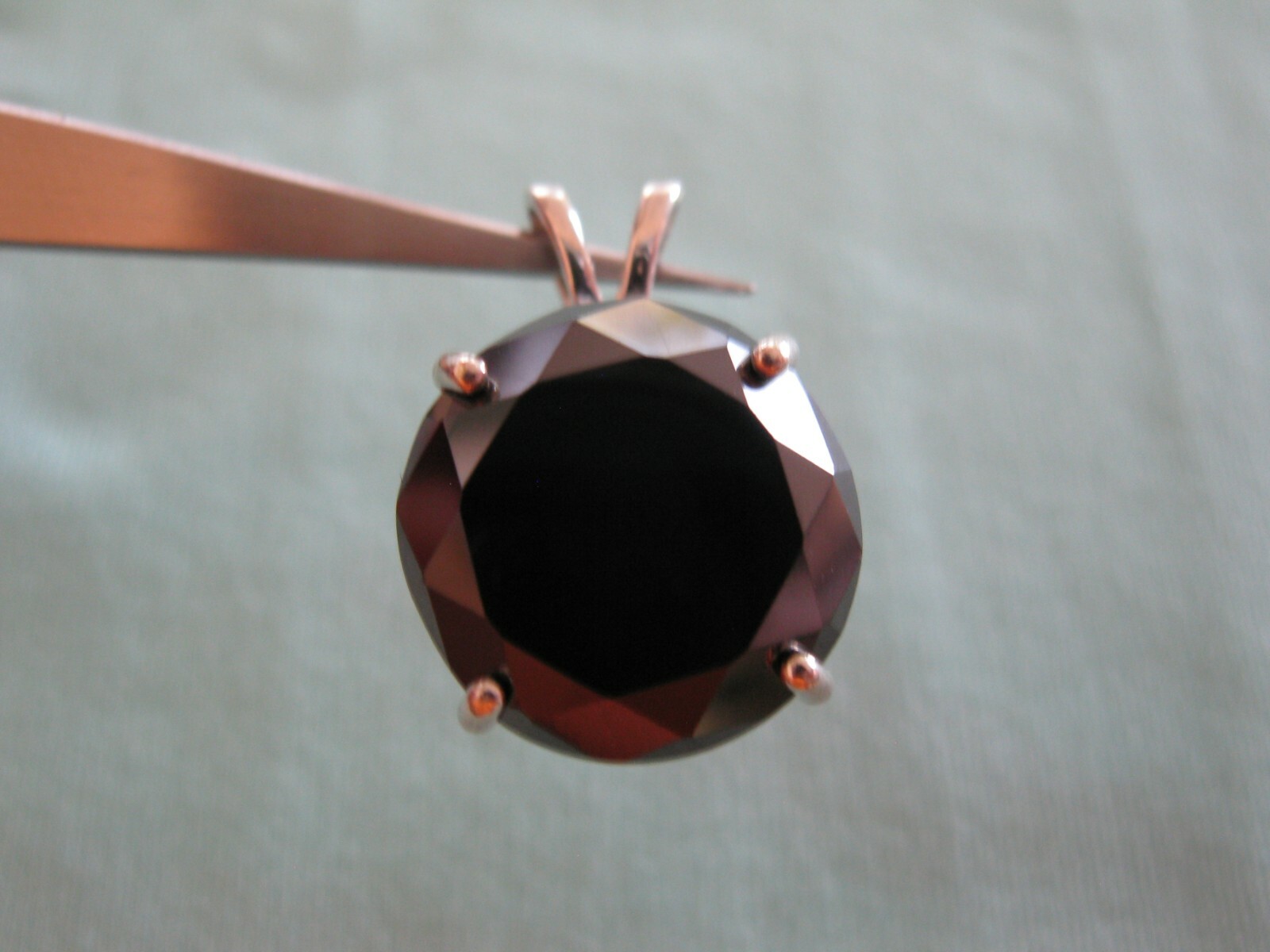 10.35ct NATURAL BLACK DIAMOND NECKLACE,FREE DIAMOND TESTER,CERTIFICATE,PENDANT