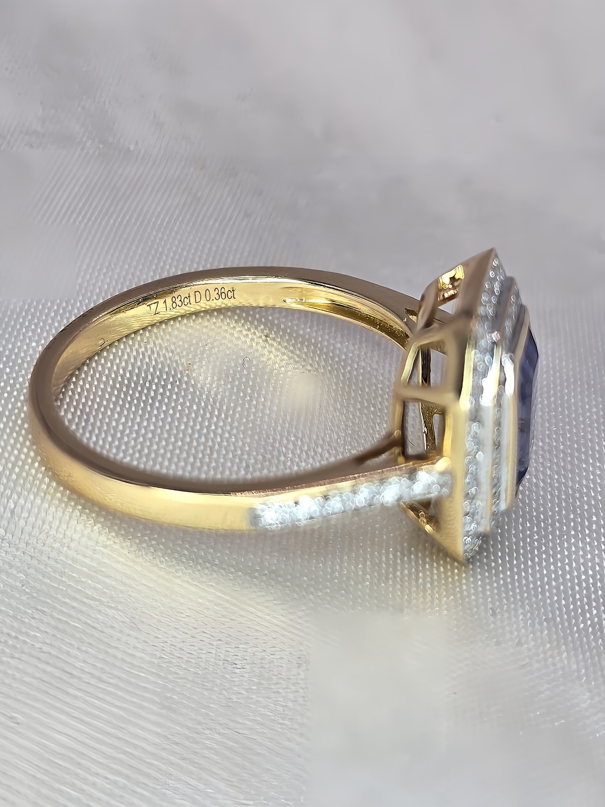 Natural Vivid Blue Tanzanite & Diamond Double Halo Ring 14ct Gold & Insurance…