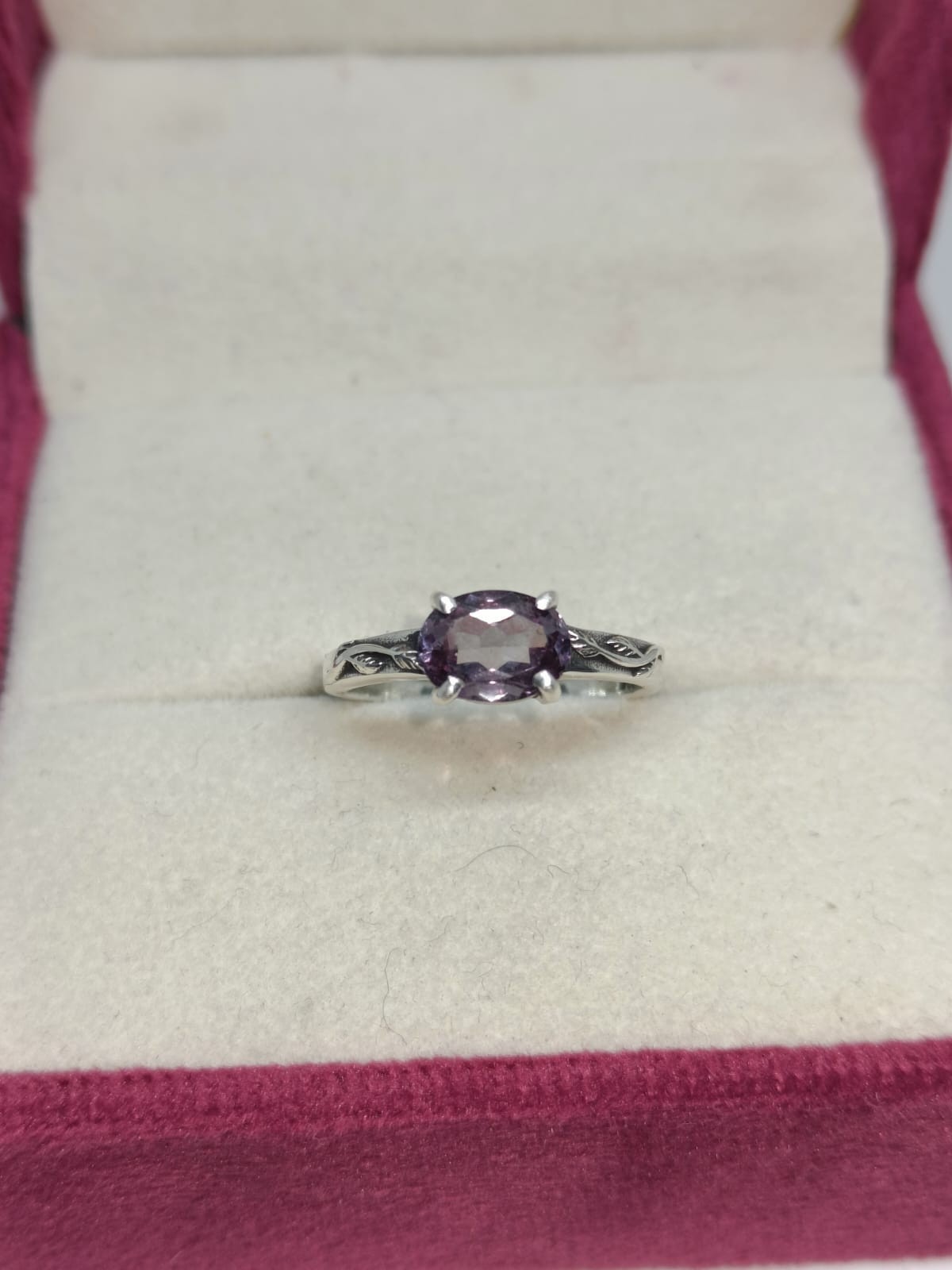 Vintage Alexandrite Ring, Engagement Ring, 925 Sterling Silver Ring, Anniversary