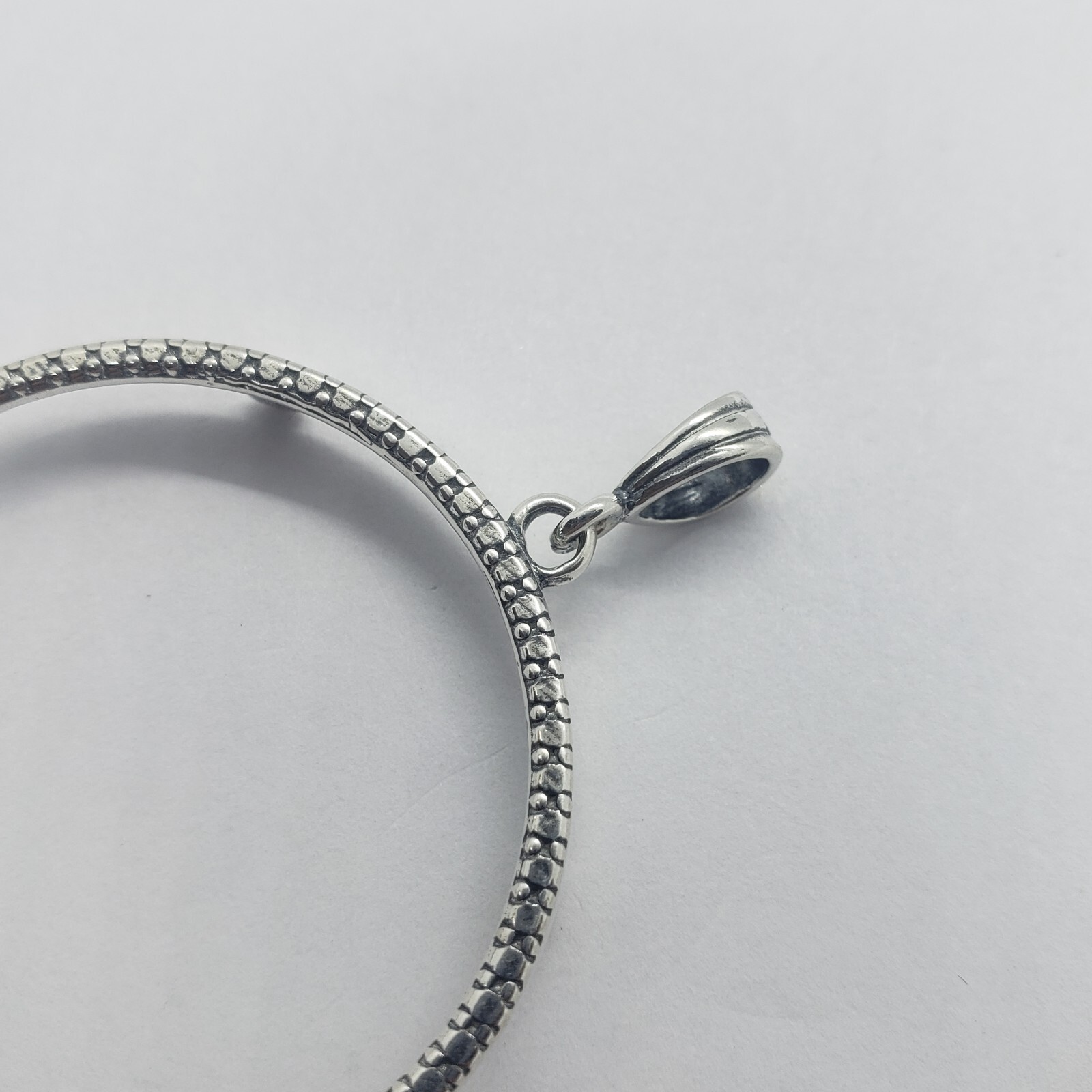 Sterling Silver Nickel Bezel 22 mm 5 Cents Coins Prong Back Illusion Edge