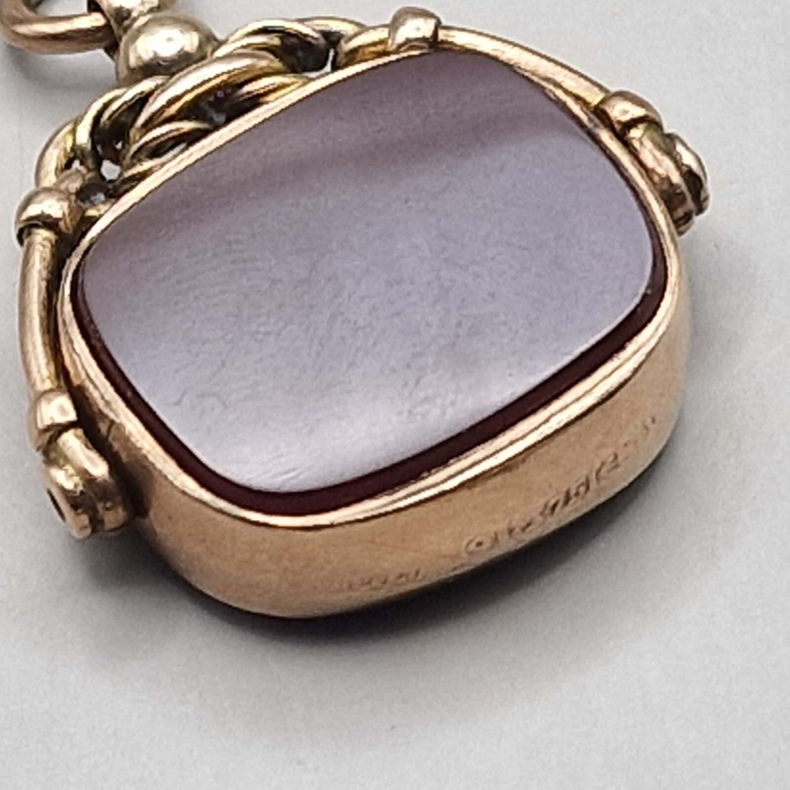 Antique 9ct Gold Spinner Fob Pendant Birmingham 1895