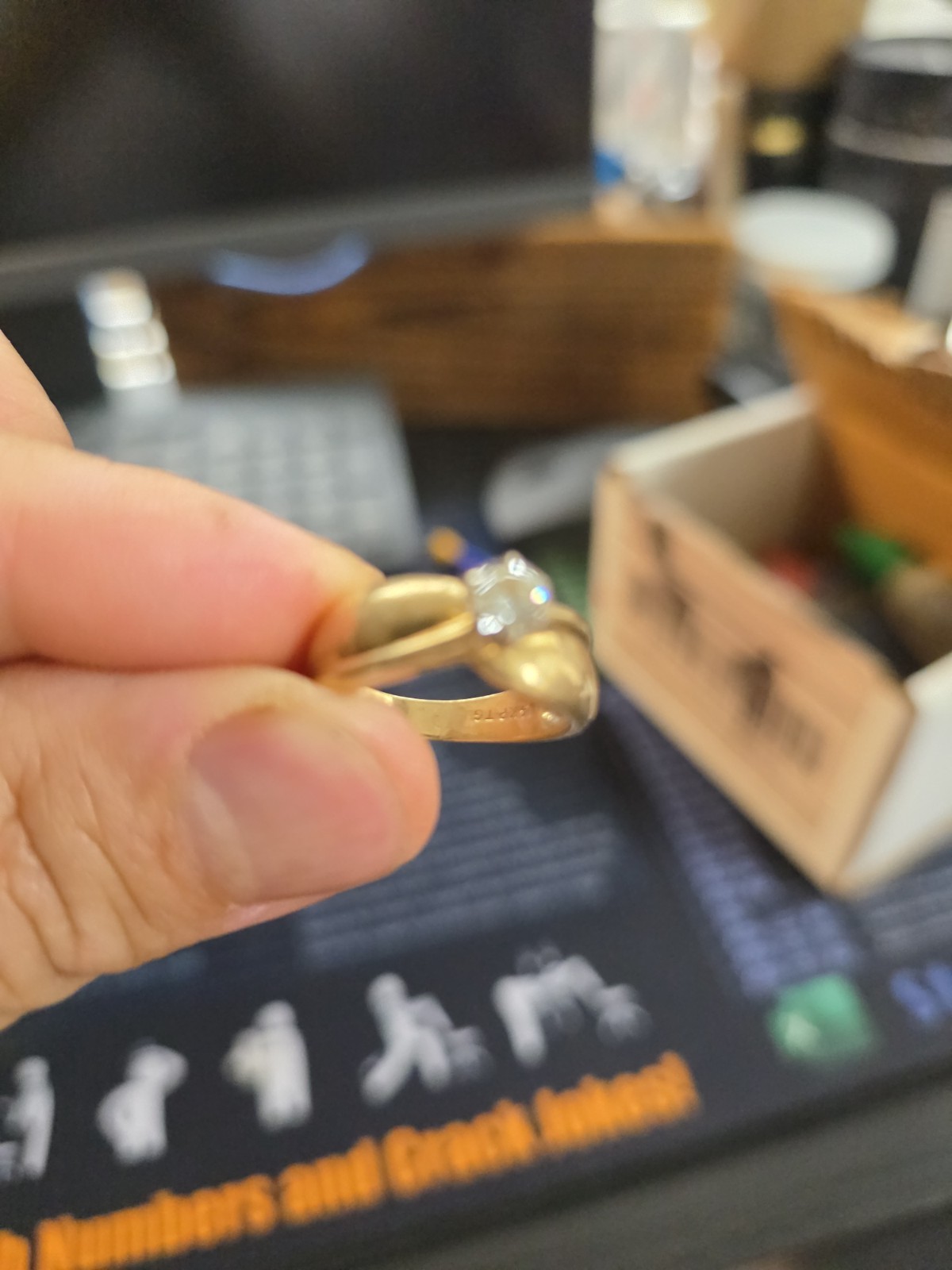 14k gold diamond ring