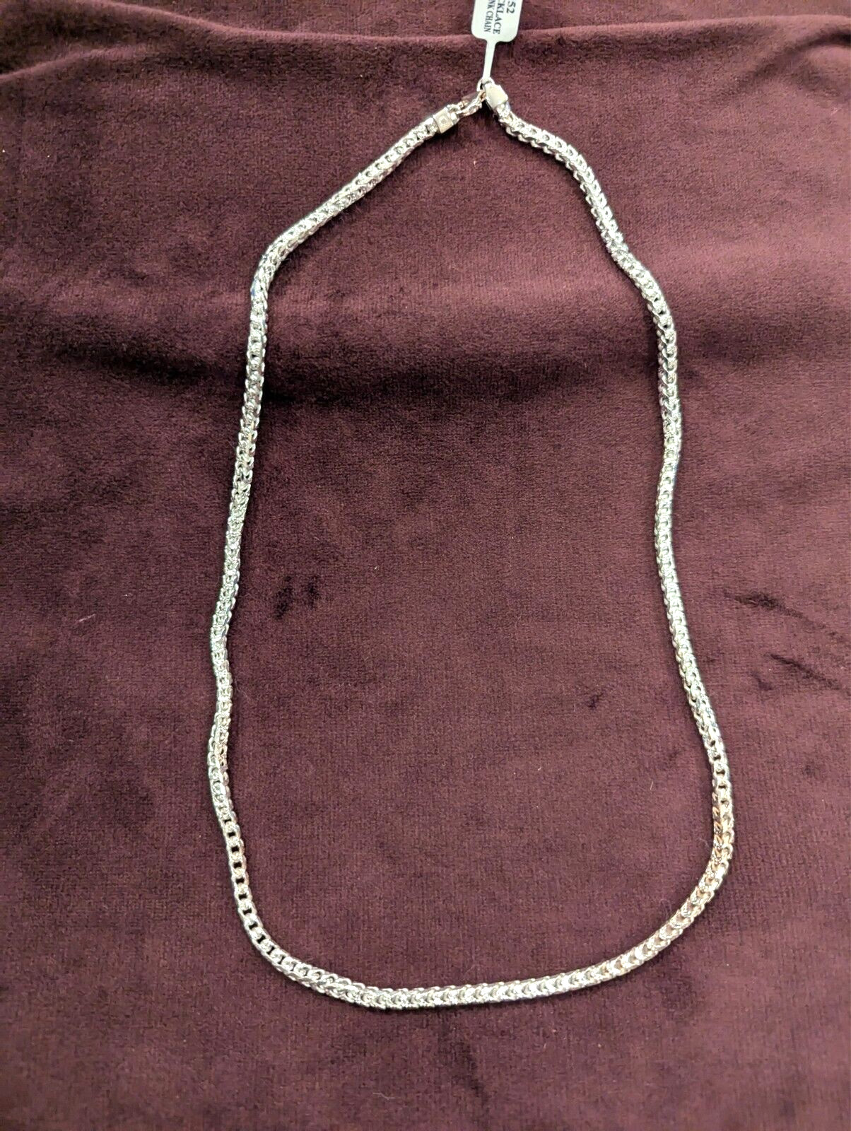 Italian Sterling Silver Diamond-Cut Franco Chain Necklace, 24″