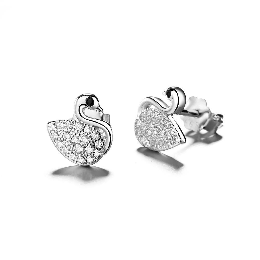 925 Sterling Silver Flower Stud Earrings Round CZ Halo Floral Jewelry Gift Women