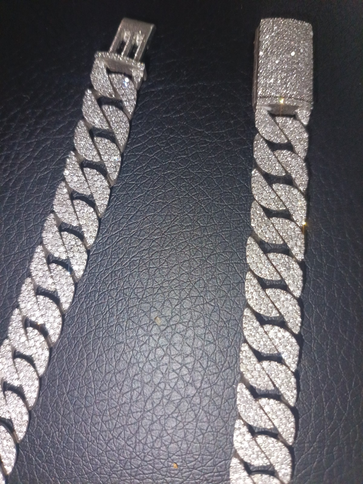 Natural Diamond 14ct,22inch,10mm Silver Unique Miami Cuban Chain Necklace