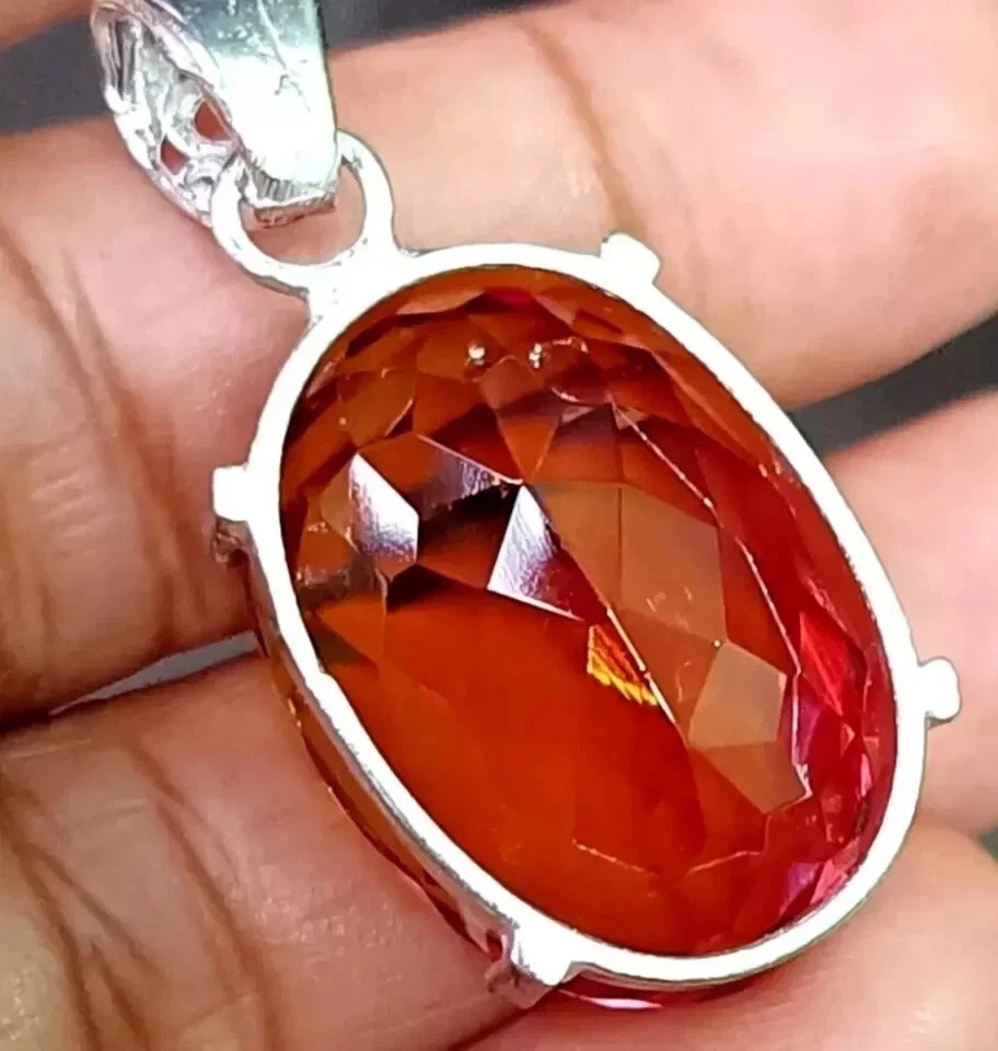 91.60 Ct Color Change Natural Alexandrite 925 Solid Silver Pendant Gemstone