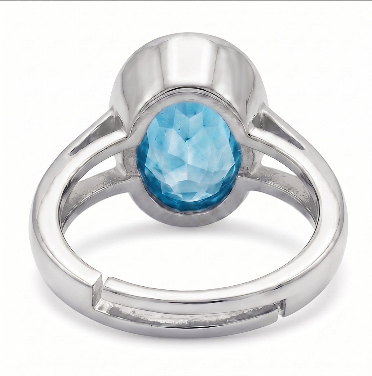 4.00 Carat Natural Oval Aquamarine Gemstone 925 Silver Handmade Ring For Her