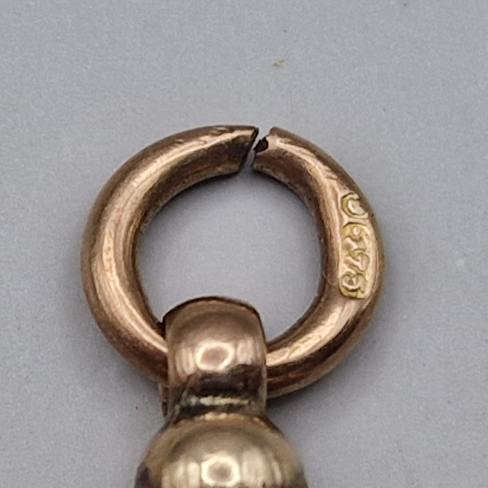 Antique 9ct Gold Spinner Fob Pendant Birmingham 1895