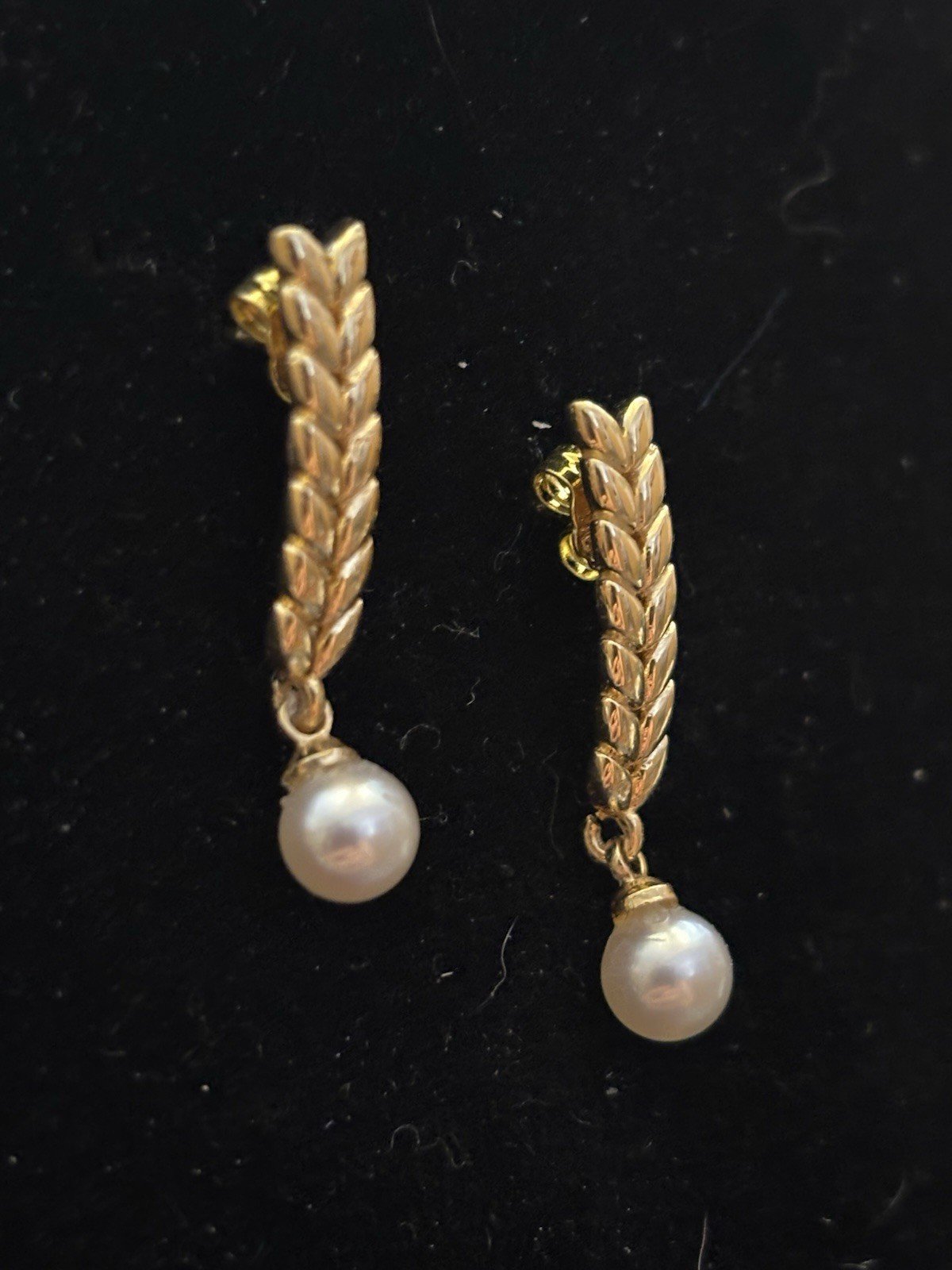 Stunning Drop Pearl Earrings 5.5mm Repurposed Mikimoto Pearls in A Dramatic Drop