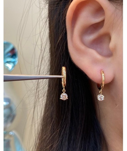 4.00 Carat Natural Moissanite 925 Silver Handmade Drop Style Earring For Her