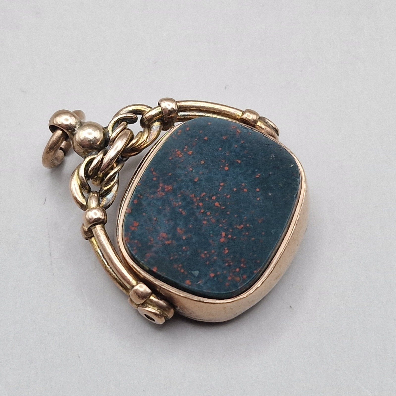 Antique 9ct Gold Spinner Fob Pendant Birmingham 1895