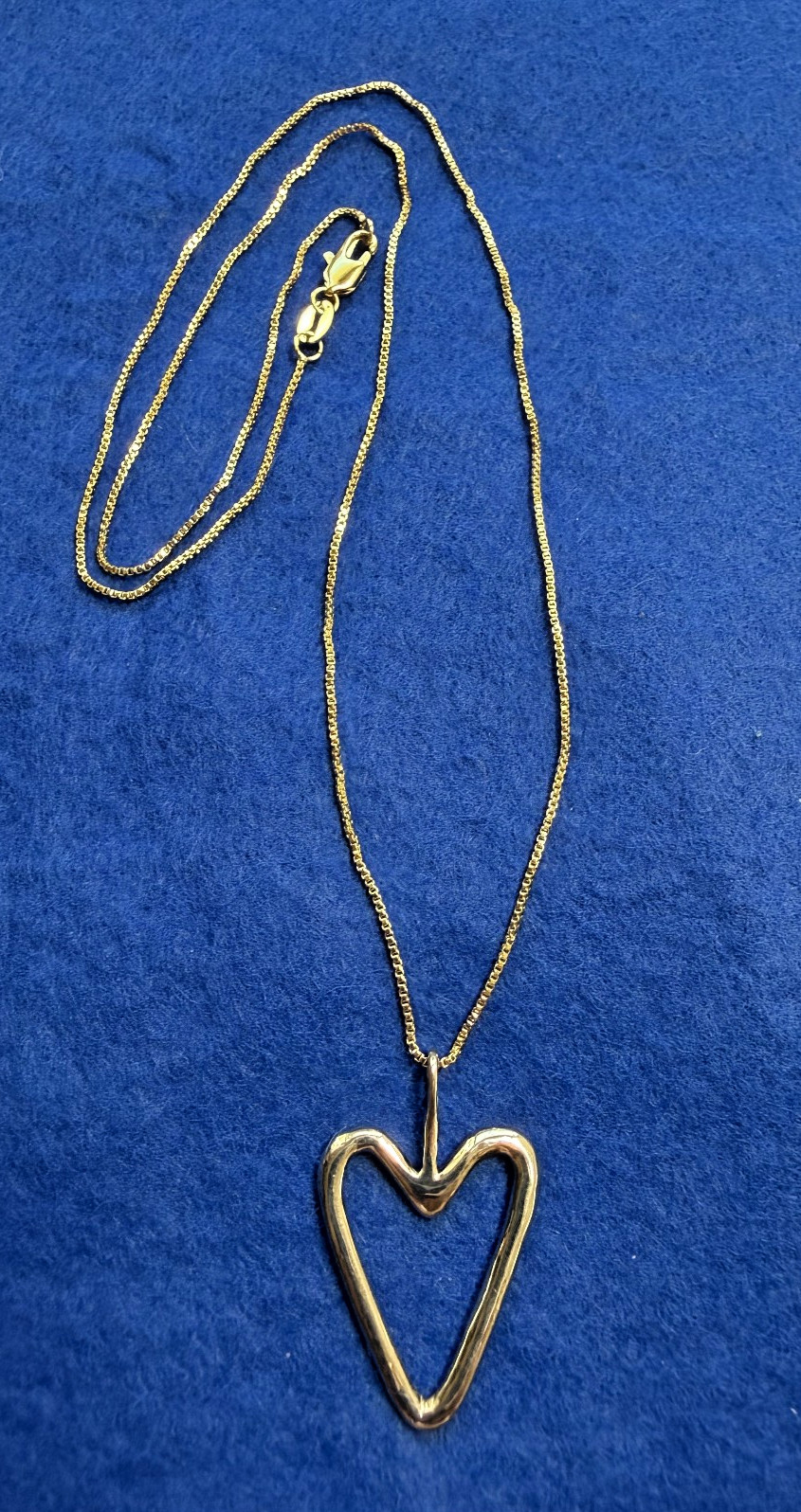 Unique one of a kind (OOAK) Handmade 14K gold heart necklace with chain