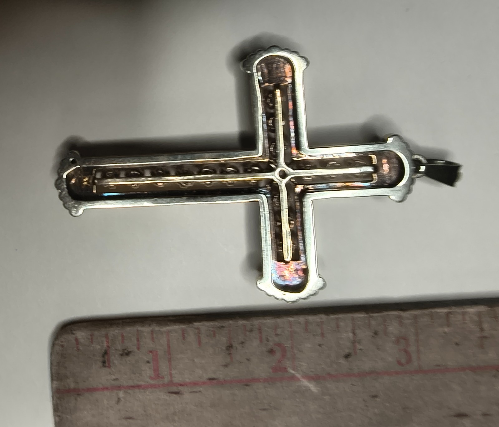14 ct Yellow Gold Diamond Cross Pendant