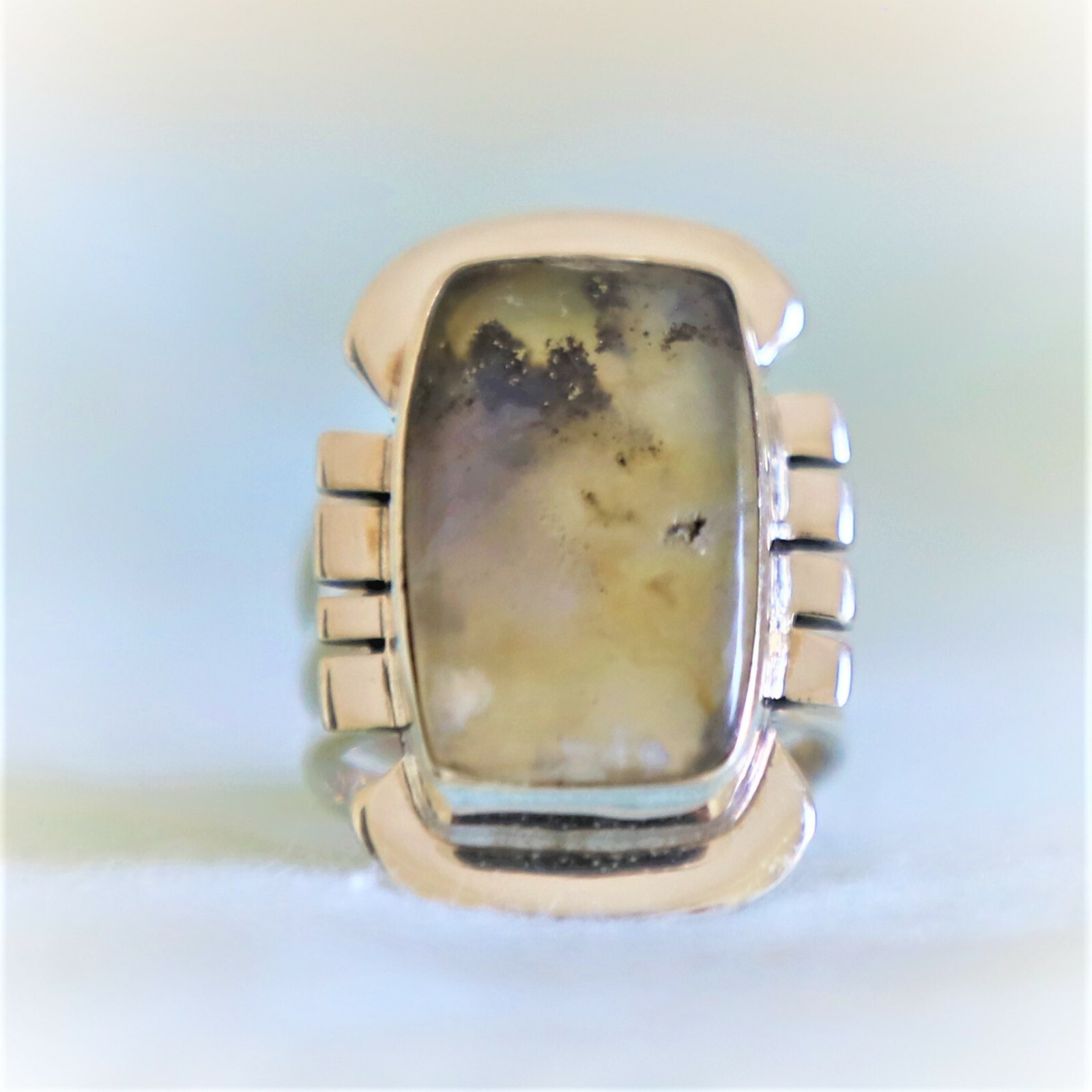 PLUME AGATE NATURAL GEMSTONE 925 STERLING SILVER HANDMADE JEWELRY RING 3 TO 12