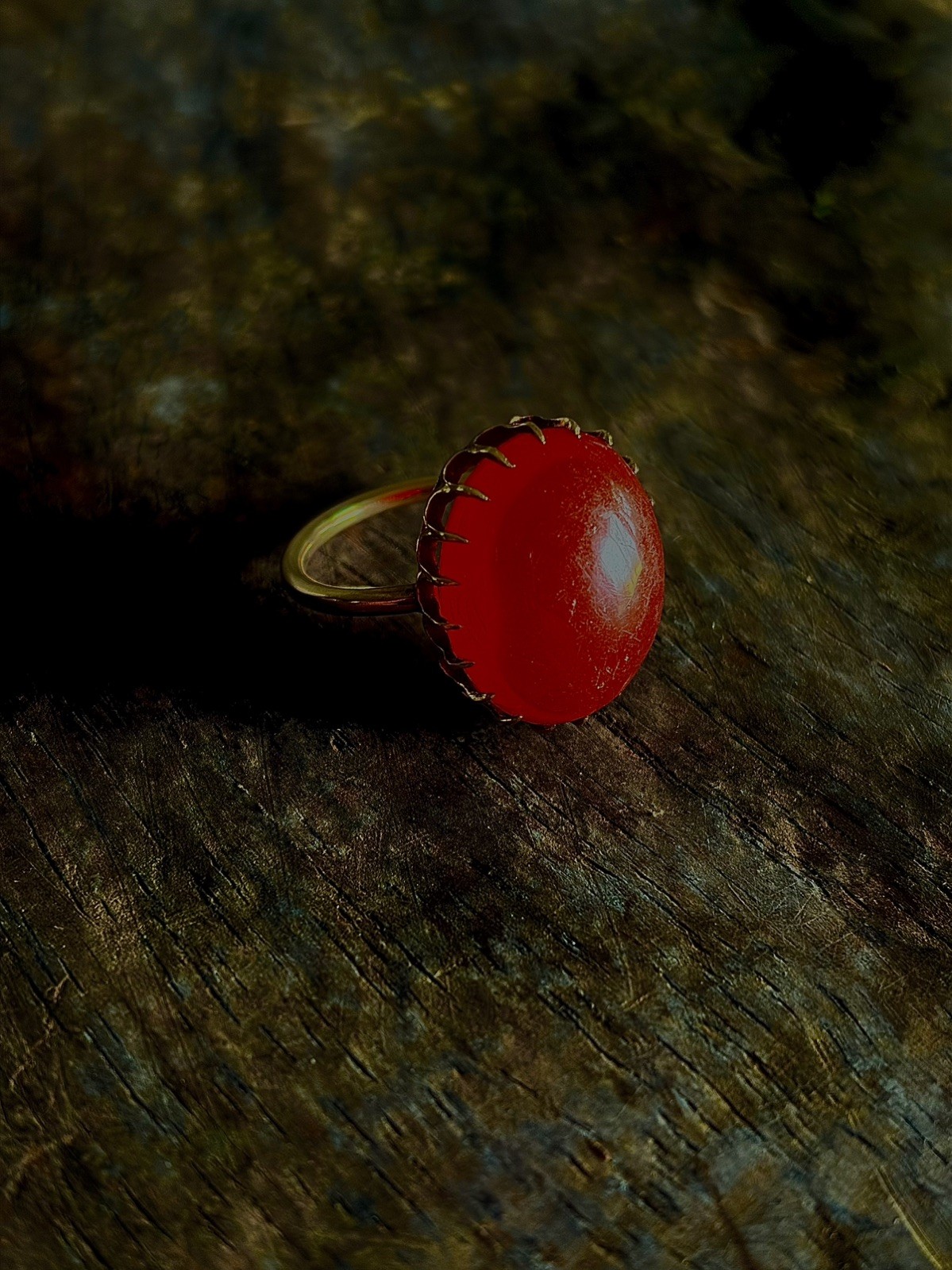 ANTIQUE CABOCHON CARNELIAN || Solid Gold Ring