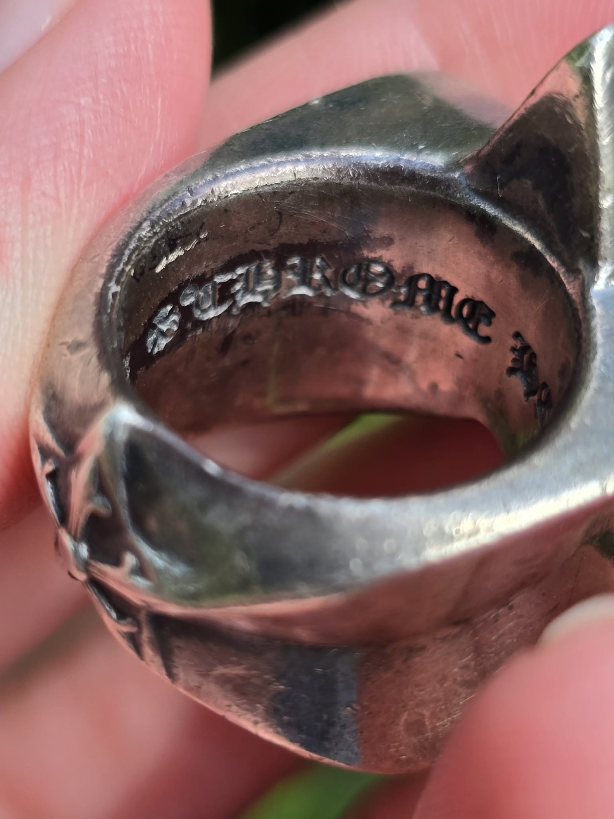 Authentic CHROME HEARTS Star Sterling Silver Ring Size 7