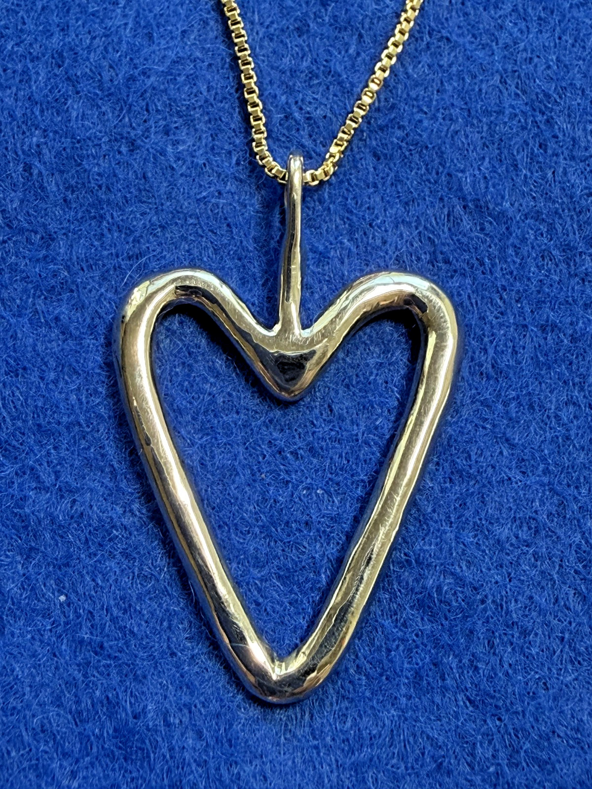 Unique one of a kind (OOAK) Handmade 14K gold heart necklace with chain