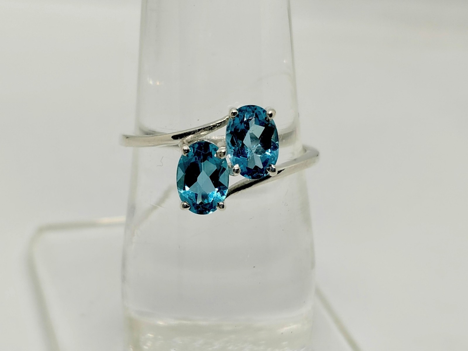 London Blue Topaz Ring, 925 Sterling Silver Handmade Oval Gemstone Ring Women