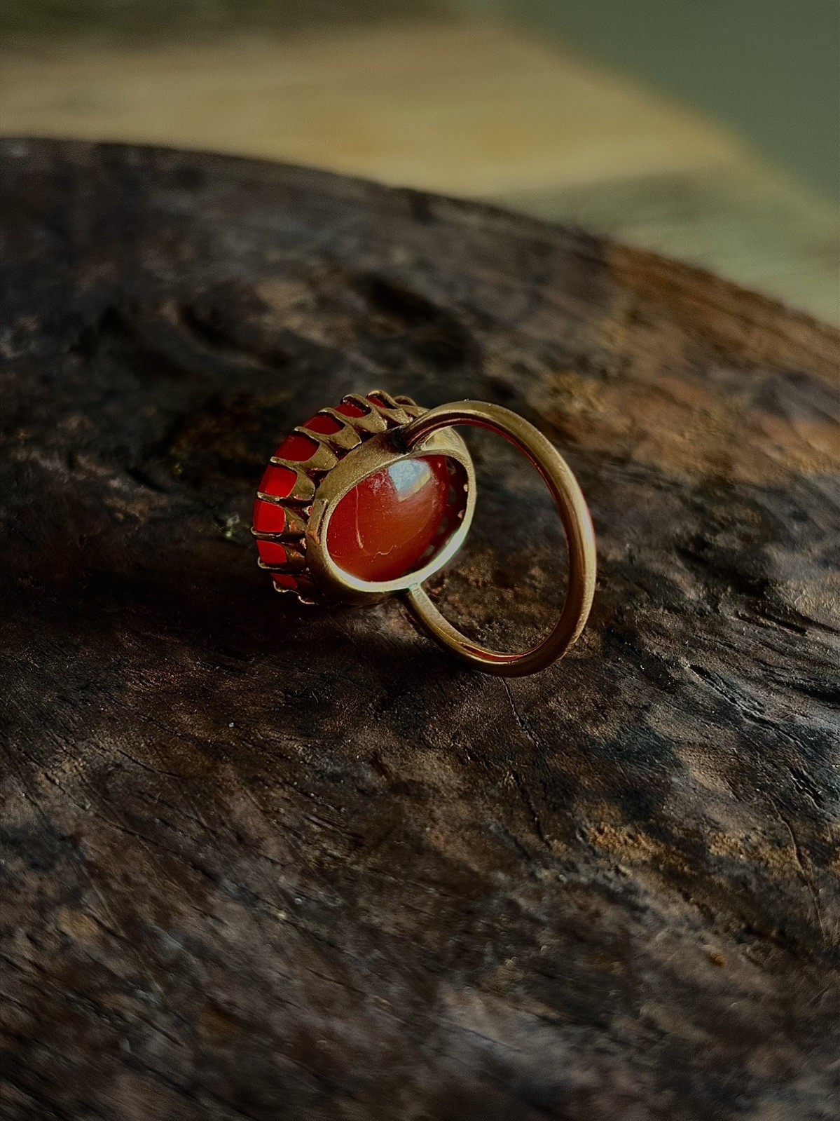 ANTIQUE CABOCHON CARNELIAN || Solid Gold Ring