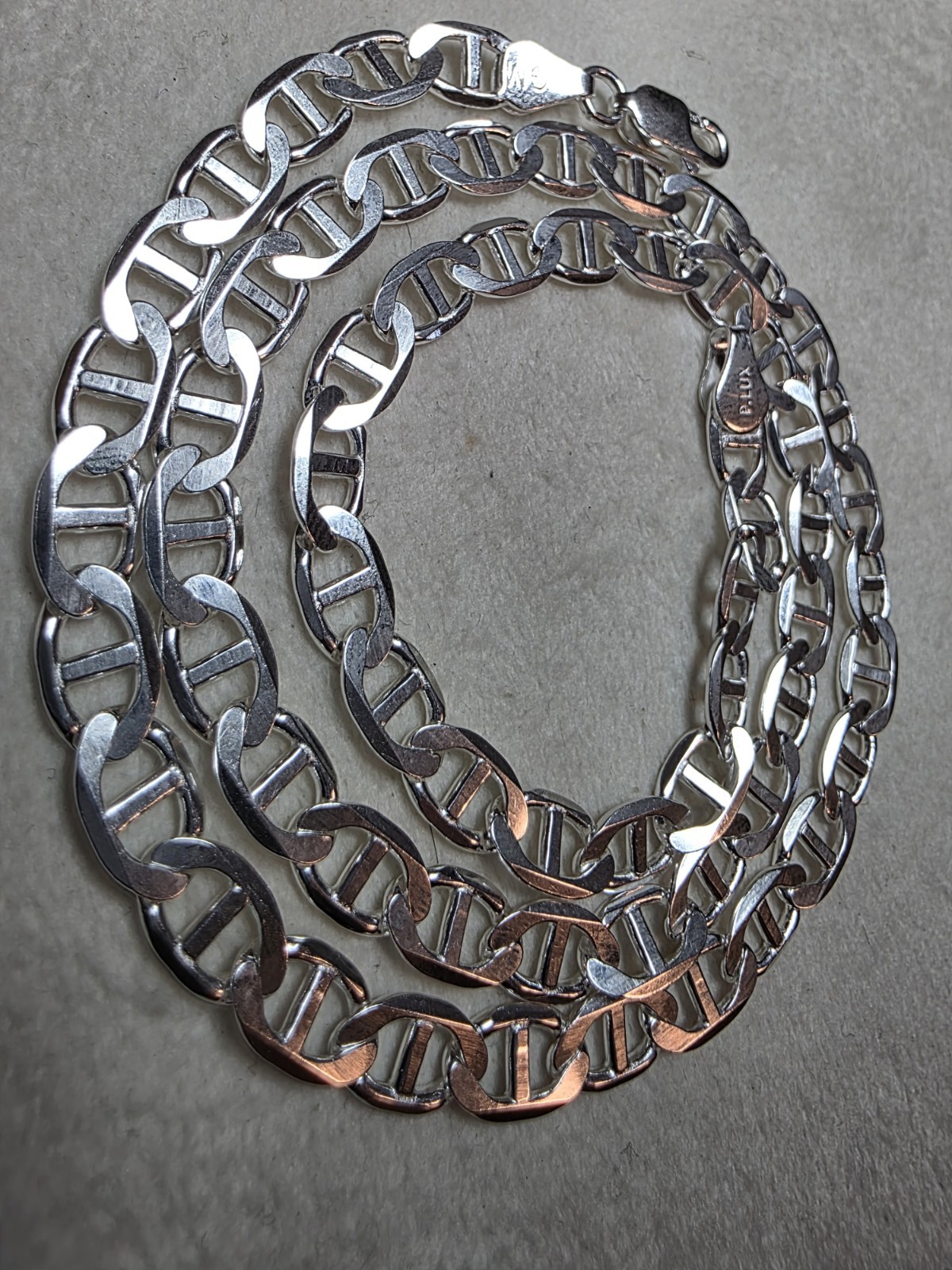 18″ 5.5mm 15g Flat Mariner Chain Solid 925 Solid Silver
