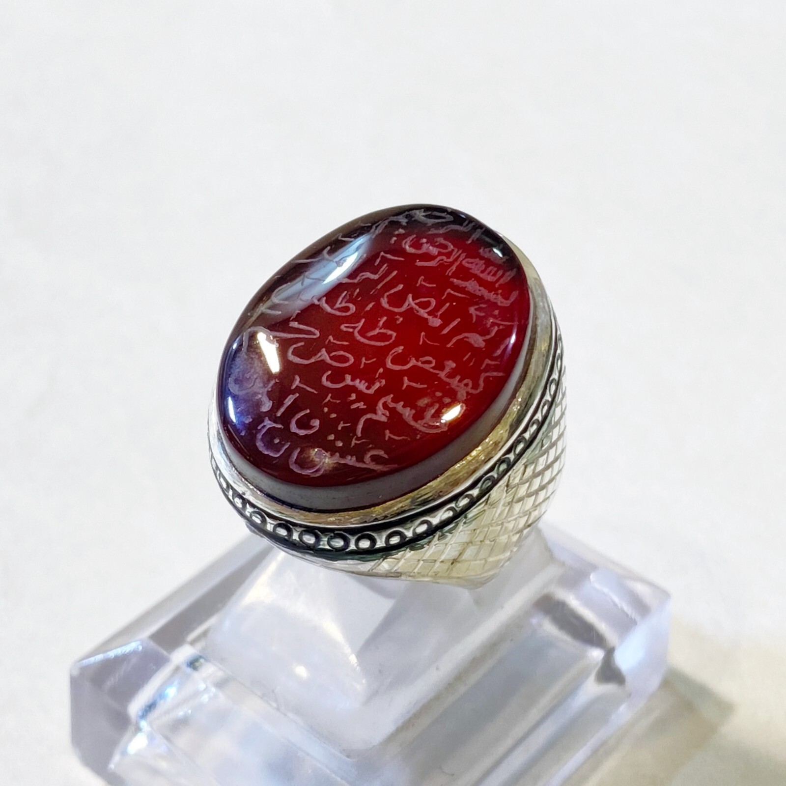 Aqeeq Yemeni Kabadi Aqeeq Agate Akik Haqiq Stone Hand Engraved لوح قرآنی