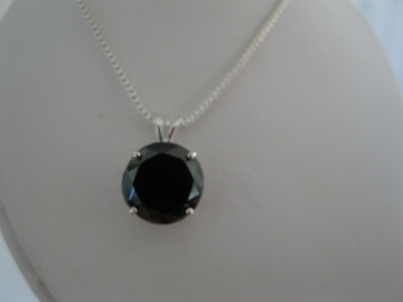 10.35ct REAL BLACK DIAMOND NECKLACE,FREE DIA TESTER,CERTIFICATE OF AUTHENTICITY