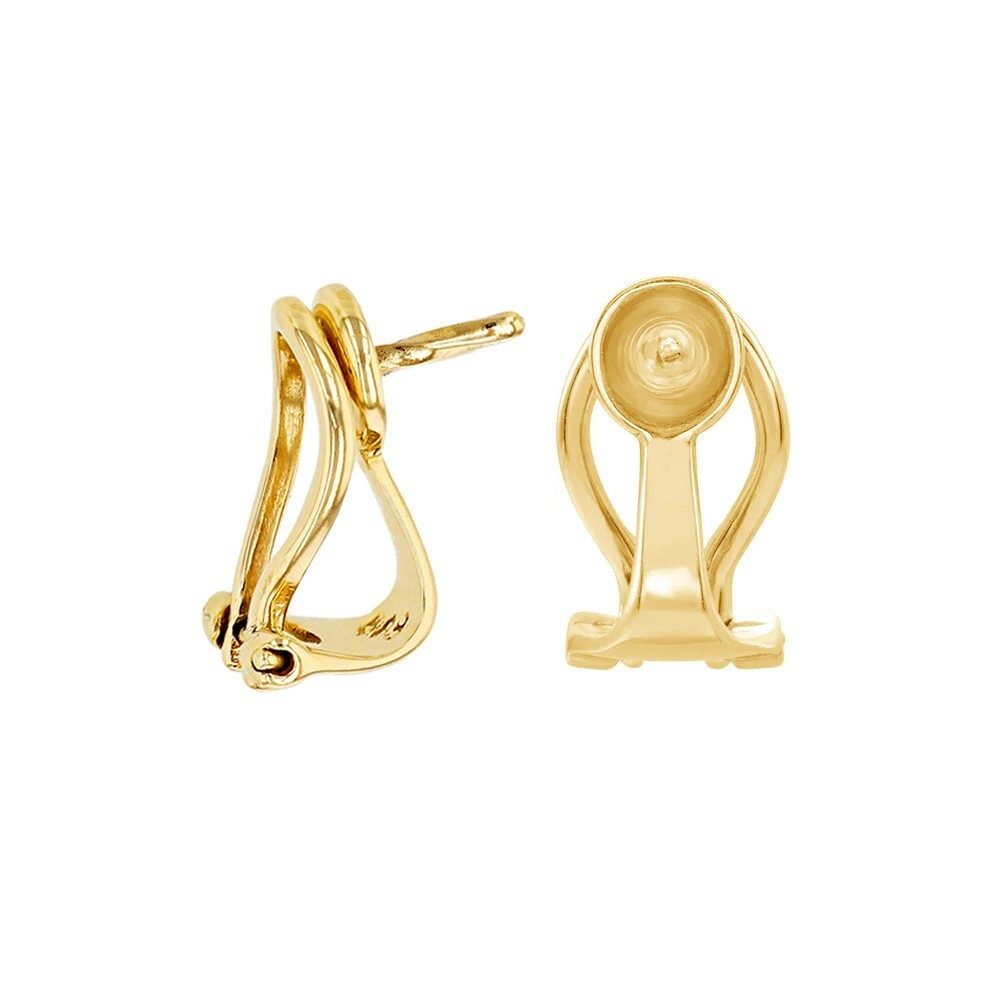 Omega Clip Back Earring Mounting For Pearl