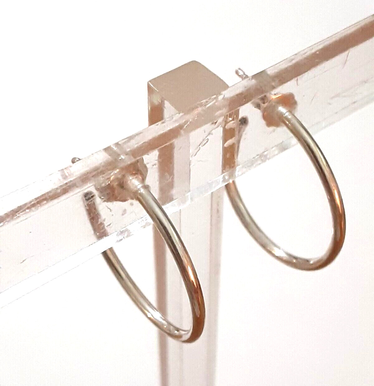 925 Sterling Silver Hoop Earrings 2mm*20 mm