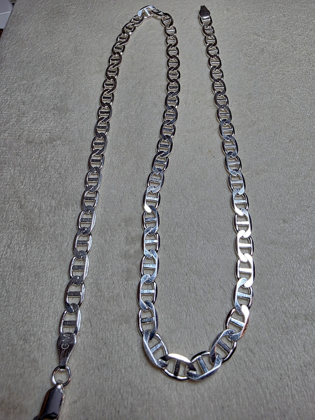 18″ 5.5mm 15g Flat Mariner Chain Solid 925 Solid Silver