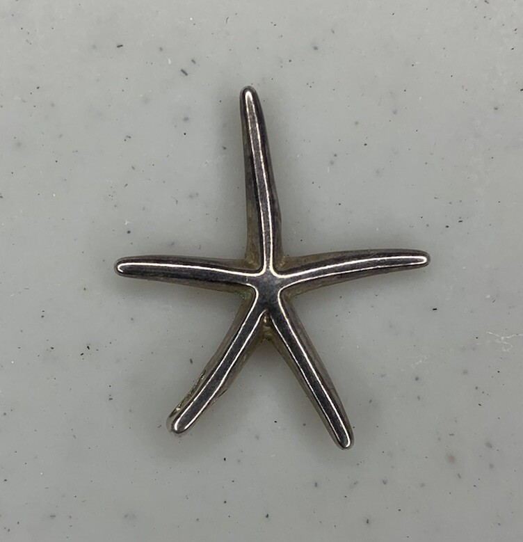 Used 925 Sterling Silver Starfish Pendant, Marked “925”, Unbranded – 3.5 Grams