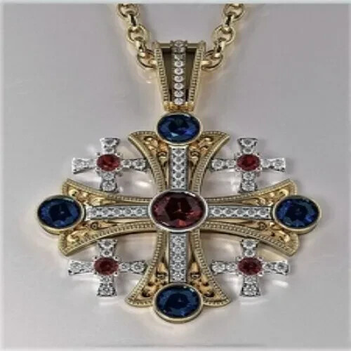2Ct Round Cut Simulated Sapphire Garnet Pendant 14K Yellow Gold Plated Silver