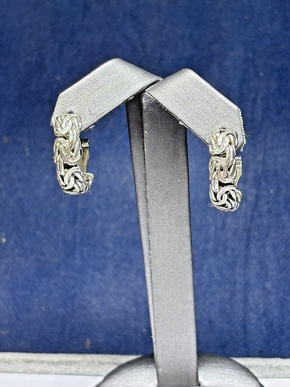 Vintage Sterling Silver Omega Back Earrings 4.8g