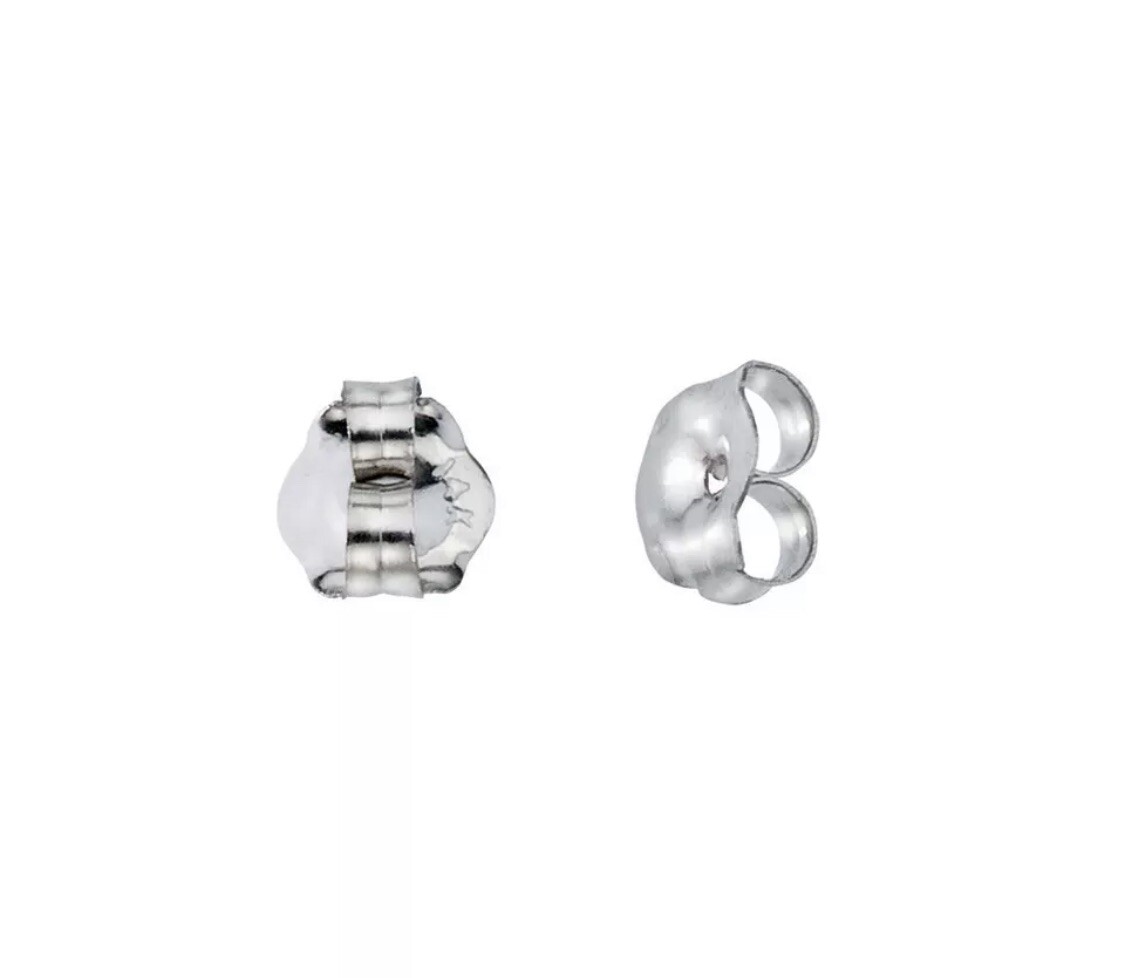 14K White Gold Replacement Earring Backs (2 Pair)