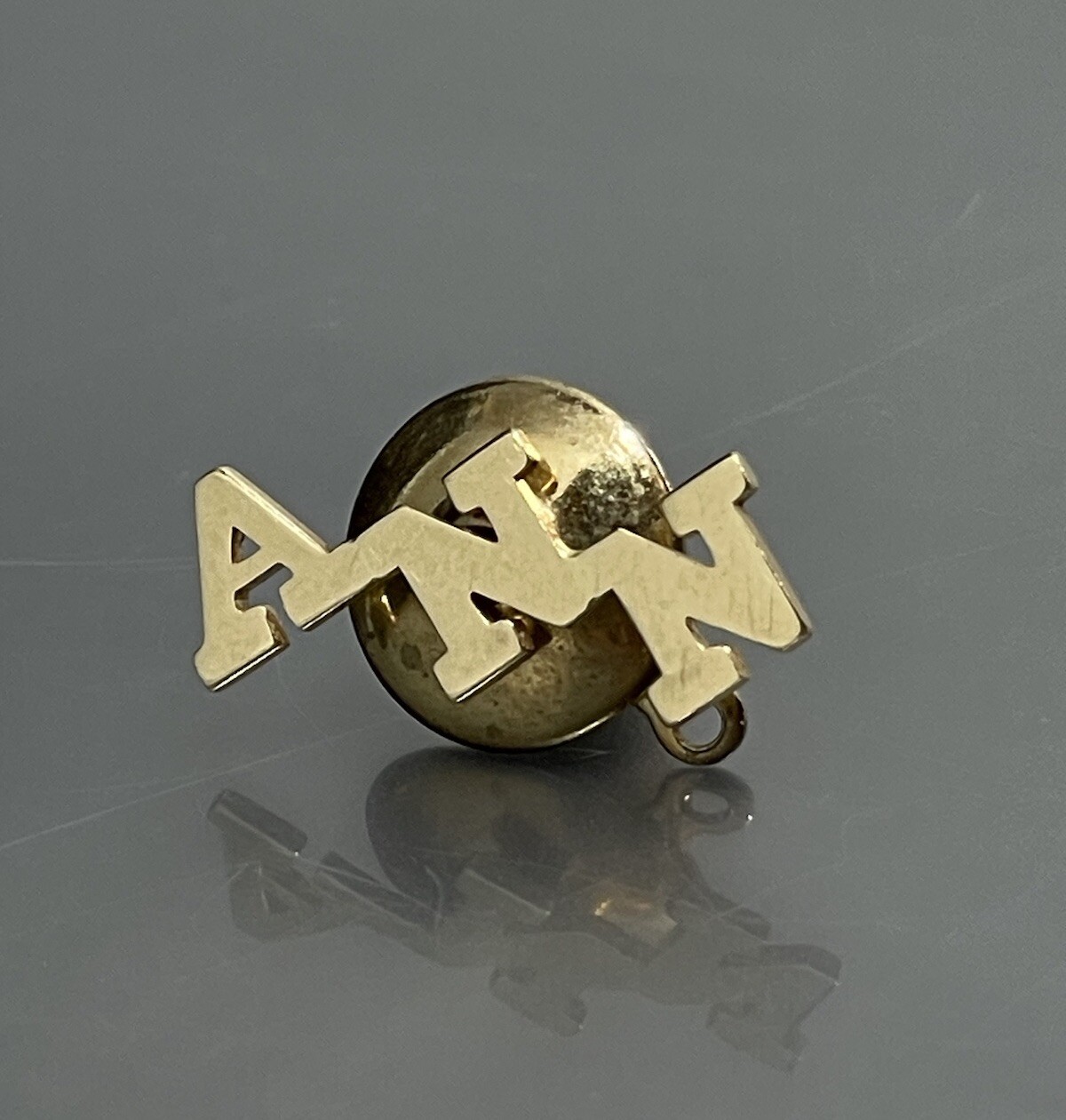 Vintage NABCO 14k Yellow Gold Women’s Name Ann Tac Pin 0.75”
